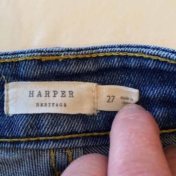 Harper High Rise Cutoff Jean Shorts, Size 27 - Picture 4 of 6